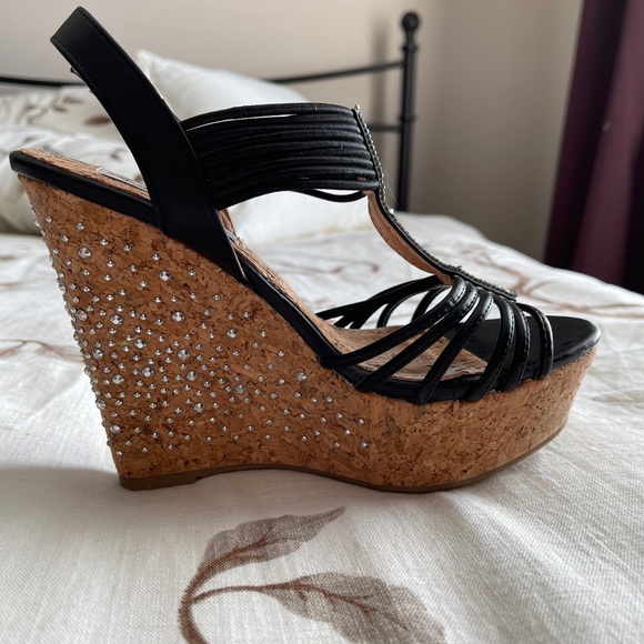 Rhinestone cork wedges - Picture 5 of 10
